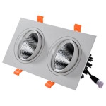 Светильник диммируемый встраиваемый белый w23*12 Led 2*12W (4000K) Kink light 2133D
