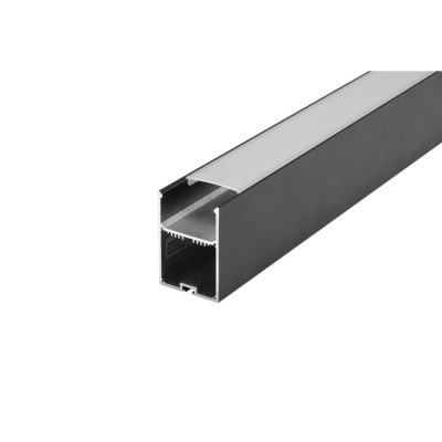 SLV 213470 GLENOS Profi-Profil 4970-200, mit Cover, mattschwarz, 2m