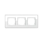 Gira ESP Glass "C" Белое стекло Рамка 3-ая (G213512)