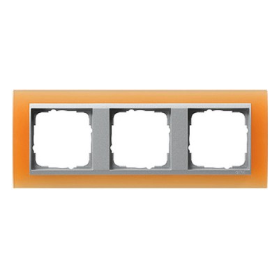 Gira EV Матово-оранжевый/алюминий Рамка 3-ая (G21353)