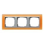 Gira EV Матово-оранжевый/алюминий Рамка 3-ая (G21353)