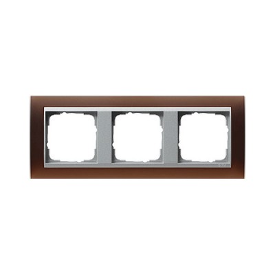 Gira EV Матово-коричневый/алюминий Рамка 3-ая (G21359)