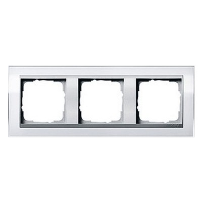 Gira EV CL Бел/Алюминий Рамка 3-ая (G213726)