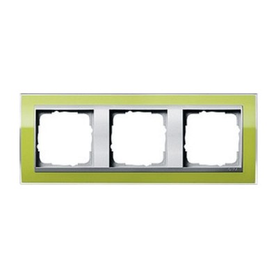 Gira EV CL Зеленый/Алюминий Рамка 3-ая (G213746)