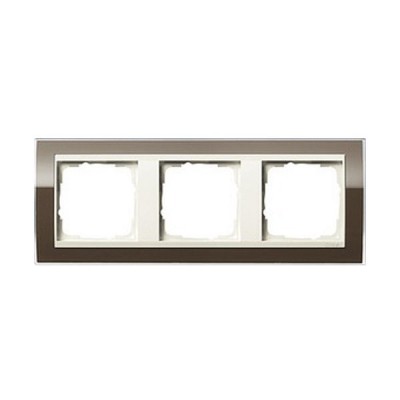 Gira EV CL Коричневый/Крем глянц Рамка 3-ая (G213761)