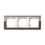 Gira EV CL Коричневый/Крем глянц Рамка 3-ая (G213761)