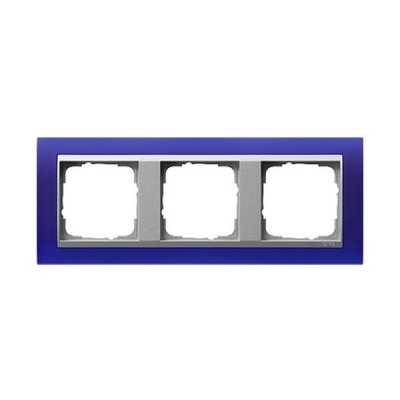 Gira EV Матово-синий/алюминий Рамка 3-ая (G21393)