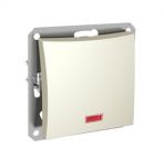 Lexel Дуэт бежевый Одноклавишный выключатель (сх.1) с подсветкой (SE WDE000213)