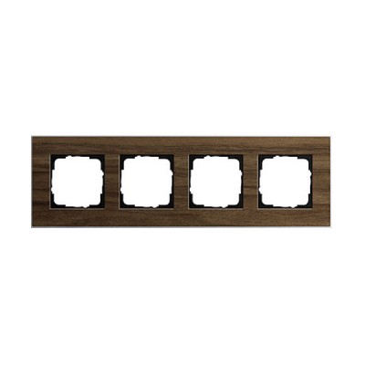 Gira ESP Орех шпон/алюминий Рамка 4-ая (G214129)