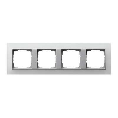 Gira EV Матово-Бел/алюминий Рамка 4-ая (G21450)