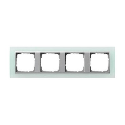 Gira EV Матово-зелёный/алюминий Рамка 4-ая (G21451)