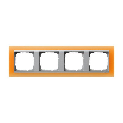 Gira EV Матово-оранжевый/алюминий Рамка 4-ая (G21453)