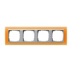 Gira EV Матово-оранжевый/алюминий Рамка 4-ая (G21453)