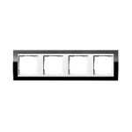 Gira EV CL Черный/Бел Рамка 4-ая (G214733)
