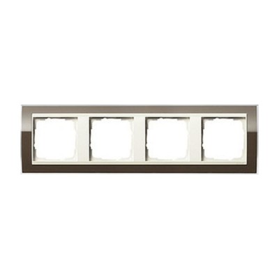 Gira EV CL Коричневый/Крем глянц Рамка 4-ая (G214761)