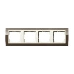 Gira EV CL Коричневый/Крем глянц Рамка 4-ая (G214761)
