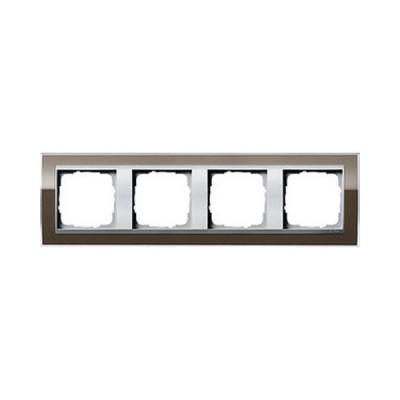Gira EV CL Коричневый/Алюминий Рамка 4-ая (G214766)