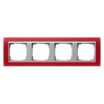 Gira EV Матово-красный/алюминий Рамка 4-ая (G21492)