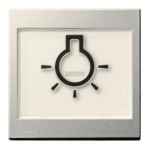 Gira S-55 Алюминий Клавиша 1-я с большим полем для надписи и символом "Свет" (G21626)