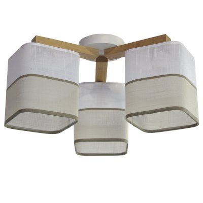 Св-ик потолочный НАДЯ 3хЕ27х60Вт, белый + натуральный, 217-51-23 Св-ик потолочный НАДЯ 3хЕ27х60Вт, белый + натуральный, 217-51-23