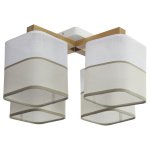 Св-ик потолочный НАДЯ 4хЕ27х60Вт, белый + натуральный, 217-51-24