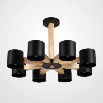 Люстра на штанге MALMO L8 Black ImperiumLoft 219313-26 Люстра на штанге MALMO L8 Black ImperiumLoft 219313-26