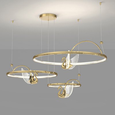 Подвесная люстра BIRDIE LUX 3R Brass ImperiumLoft 219607-23
