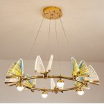 Подвесная люстра AMELIS LUX D83 Multicolor Трехцветный свет ImperiumLoft 219652-23