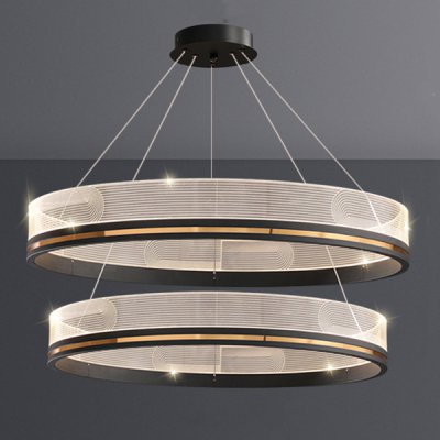 Подвесная люстра DILEMMA D80+100 Black ImperiumLoft 219827-23