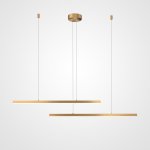 Подвесной светильник HELKEN DUO L95+135 Brass ImperiumLoft 220325-23