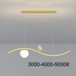 Подвесной светильник BABETTA WAVE Brass Трехцветный свет ImperiumLoft 220761-23