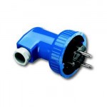 Вилка c байонетным замком IP66 2Р+Е 10/16 А, 250 В Duro 2000 WD [BJE74 WD] 2211-0-0092