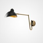 Настенный светильник HILDBORG L58 Brass Black Matt ImperiumLoft 224059-23