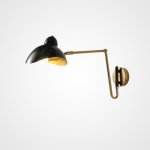 Настенный светильник HILDBORG L58 Brass Black Glossy ImperiumLoft 224060-23