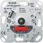 JUNG механизм Светорегулятор поворотно-нажимной 20-500 Вт/ВА для л/н и обмоточных трансформаторов  (225NVDE)