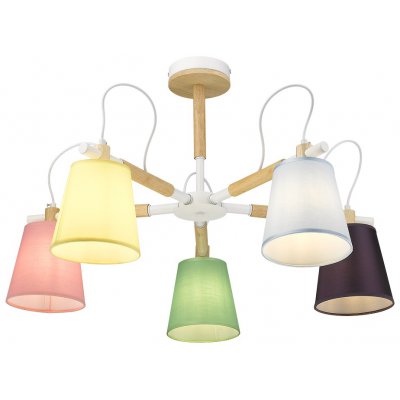 Люстра потолочная с цветными абажурами Velante 226-003-05