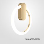 Настенный светильник GINA WALL D30 Brass Трехцветный свет ImperiumLoft 226396-23