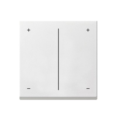 Gira S-55 Бел глянц Накладка светорегулятора 2-х канального нажимного (G226403)