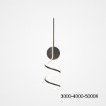 Настенный светильник DAMARIS WALL H70 Black Трехцветный свет ImperiumLoft 227283-23