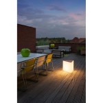 SLV 227550 Garden Games Au?enleuchte, weiss, dreieckig, mit Kunst- holzabdeckung, E27