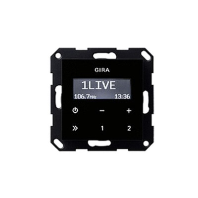 Gira S-55 Бел глянц Радиоприемник скрытого монтажа с функцией RDS (G228003)