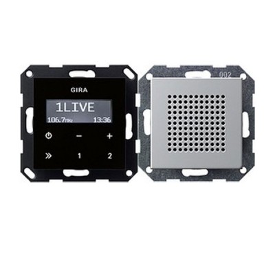 Gira E22 Алюминий Радио скрытого монтажа (G2280203)