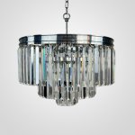 Люстра RH 1920S ODEON CLEAR GLASS FRINGE 3-TIER CHANDELIER chrome ImperiumLoft 228791-22