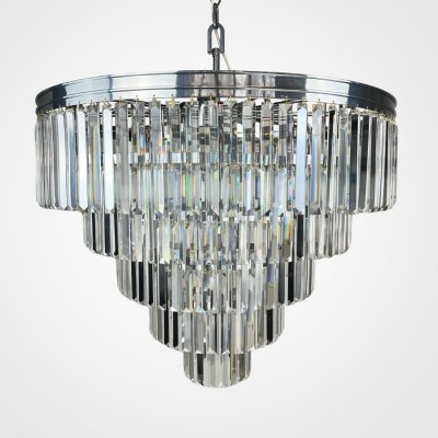 Люстра RH 1920s Odeon Clear Glass Fringe Chandelier D80 chrome ImperiumLoft 228793-22 Люстра RH 1920s Odeon Clear Glass Fringe Chandelier D80 chrome ImperiumLoft 228793-22