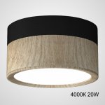Точечный светильник FOG WOOD D14,5 Black 4000К 20W ImperiumLoft 228830-26