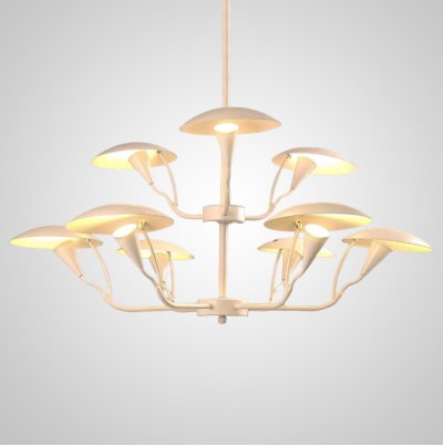 Люстра на штанге SHELT D100 White ImperiumLoft 228870-26