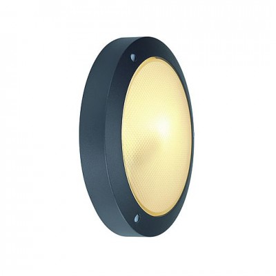 SLV 229075 BULAN Deckenleuchte, rund, anthrazit, E14, max. 60W, satiniertes Glas