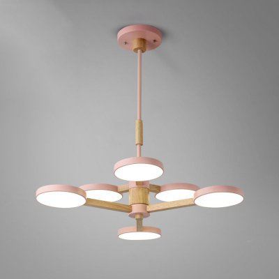 Подвесная люстра TURNA DBL L6 Pink ImperiumLoft 229081-26