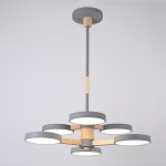 Подвесная люстра TURNA DBL L6 Gray ImperiumLoft 229087-26