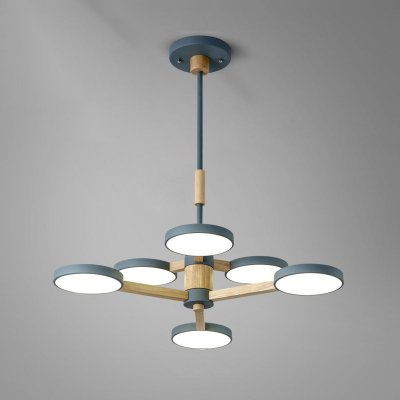 Подвесная люстра TURNA DBL L6 Gray ImperiumLoft 229087-26